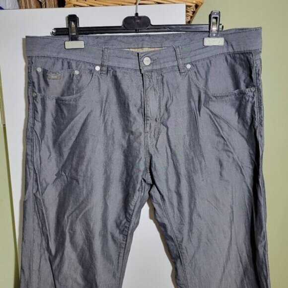 Hugo Boss relaxed fit casual dress pants trousers jeans dark gray size 38 - Picture 4 of 12